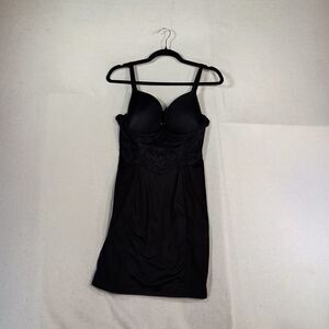 FLEXEES Shapewear Women's Size 38C Long Camisole Tank Black Slimming Underwire